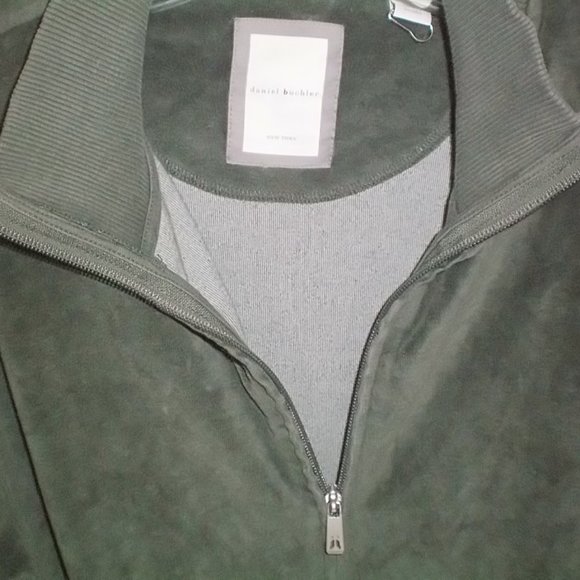 Daniel Buchler Velour Full Zip Sweater Jacket Mens Large - Picture 2 of 2